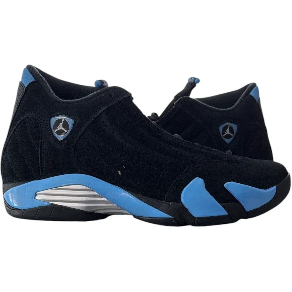 Air Jordan 14 Retro Black/University Blue (Style 48741-007) Size 11 1/2